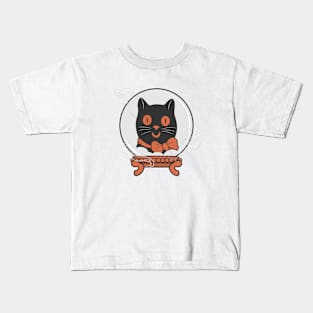 Turn Your Crystal Ball On - The Black Cat is Calling Kids T-Shirt